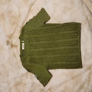 Sandro Green Metallic Top